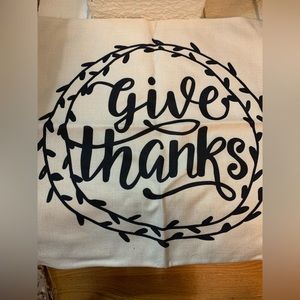 18 sq inch pillow cover. Linen material. Cover only, no insert.